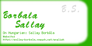 borbala sallay business card